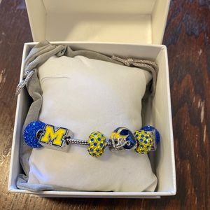 Stone armory university of Michigan charm bracelet